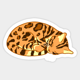 Sleeping Bengal Sticker